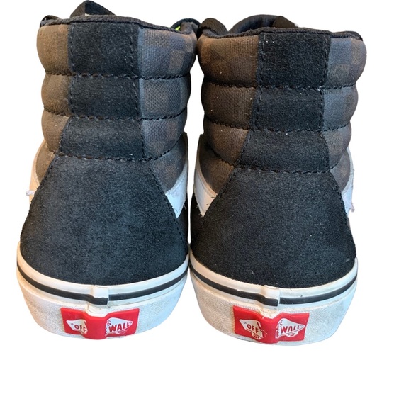Vans Hi-Top Black and Checkerboard (Unisex)  Sneakers - Picture 5 of 8